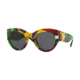 Versace VE4353A Sunglasses 528587-51 - Print Vogue/Black Frame, Grey Lenses