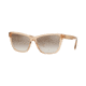 Versace VE4354B Sunglasses 524194-55 - Transparent Brown Frame, Gradient Brown Mirror Silver Lenses