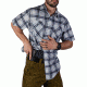 Vertx Men's  Weapon Guard Short Sleeve Guardian Shirt, Indigo Plaid, Medium F1 VTX1430 INP MEDIUM