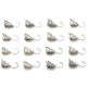 Vexan 50-Pack Unpainted Tungsten Grub Ice Fishing Jigs, UnpaintedTungsten Grub, 3.5g, 4mm, TVFG-3.5g-10 Unpainted