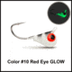 Vexan T-VEX Tungsten ICE Fishing Jigs 1.4g-12-10, Red Eye GLOW, 1.4g, TVTD-1.4g-12-10