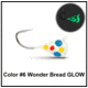 Vexan T-VEX Tungsten ICE Fishing Jigs 2.0g-8-6, W, Wonderbread GLOW, 2.0g, TVTD-2.0g-8-6 W