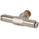 VIAIR 1/8in NPT M 1/4in to 1/4in Swivel T-Fitting, 2 pcs, 11414
