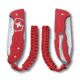 Victorinox Hunter Pro Alox Folding Knife with Clip and Paracord, Red, 130mm 0.9415.20