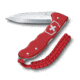Victorinox Hunter Pro Alox Folding Knife with Clip and Paracord, Red, 130mm 0.9415.20