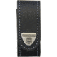 Victorinox Leather Belt Pouch, 3in Overall, Black Leather Construction, Velcro Closure, Black, 4.0519