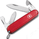 Victorinox Recruit Pocket Knife, 3.25in Closed Blade, Stainless Steel, Red Corian Handle, 0.2503-X3