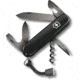 Victorinox Spartan Onyx Black Folding Knife, Black ABS handle, 1.3603.31P