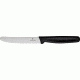 Victorinox Steak Knife, 4 1/2in. stainless serrated blade, Black nylon handle. VN40503