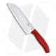 Victorinox Swiss Classic Santoku Kitchen Knives, 6.70in, Stainless Steel, Sheepsfoot Blade, Polymer Red Handle, Steel/Red, 11.70in, BHQ-205601