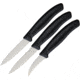 Victorinox Three Piece Paring Set Knife, Black synthetic handle, VN67503X3
