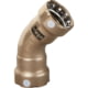 Viega MegaPress 3/4in 45 degrees Copper Nickel Elbow - Double Press Connection - Smart Connect Technology, 88095