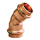 Viega ProPress 1/2in - 45 degrees Copper Elbow - Double Press Connection - Smart Connect Technology, 77607