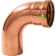 Viega ProPress XL 2-1/2in - 90 degrees Copper Elbow - Street/Press Connection - Smart Connect Technology, 20638