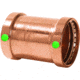 Viega ProPress XL 2-1/2in Copper Coupling w/o Stop - Double Press Connection - Smart Connect Technology, 20743