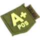 Viktos Bloodtype Mini Moralpha Patch, A Positive, Ranger/Glow, 1in x 1in, 2004801