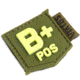 Viktos Bloodtype Mini Moralpha Patch, B Positive, Ranger/Glow, 1in x 1in, 2004803