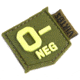 Viktos Bloodtype Mini Moralpha Patch, O Negative, Ranger/Glow, 1in x 1in, 2004808