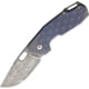Viper Odino Framelock Folding Knife, 3" Damascus steel blade, Blue stonewash finish titanium handle, VA5918BSW