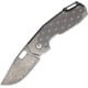 Viper Odino Framelock Folding Knife, 3" Damascus steel blade, Gray stonewash finish titanium handle, VA5918DSW