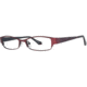 Visions 195 Eyeglass Frames - Frame Burgundy/ Black, Size 51/16mm VIVISION19502