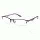 Visions 199 Single Vision Prescription Eyeglasses - Frame Matte Eggplant / Light Purple VIVISION19902