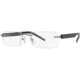 Visions 175 Eyeglass Frames - Frame Matte Silver/Black, Size 53/18mm VIVISION17503