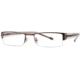 Visions 180 Single Vision Prescription Eyeglasses - Frame Brown/Brown, Size 53/19mm VIVISION18002