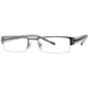 Visions 180 Single Vision Prescription Eyeglasses - Frame Gunmetal/Black, Size 53/19mm VIVISION18001