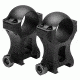 VISM 1In Hunter Rifle Scope Rings/1.5In Height, Black VR1H15
