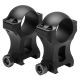 VISM 1In Hunter Rifle Scope Rings/1.5In Height, Black VR1H15