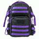 Vism 2911 Series Tactical Backpack with Ballistic Soft Panel-Rectangle Cut 10in X12in, Black w/Purple Trim BSCBPR2911-A