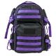 Vism 2911 Series Tactical Backpack with Ballistic Soft Panel-Rectangle Cut 10in X12in, Black w/Purple Trim BSCBPR2911-A
