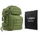 Vism 2911 Series Tactical Backpack with Ballistic Soft Panel-Rectangle Cut 10in X12in, Green BSCBG2911-A
