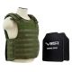 Vism 2964 Series Quick Release Plate Carrier includes two BPC1012 PE Ballistic Hard Plates, Green BPCVPCVQR2964G-A