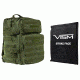 Vism 2974 Series Assault Backpack with Ballistic Soft Panel-Rectangle Cut 11in X14in, Green BSCBAG2974-A
