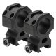 VISM 30mm Tactical Rings/1.3In Height, Black VR30T13