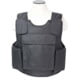 VISM Black Outer Carrier Vest w/Four Level IIIA Ballistic panels, Small, Black, BSO3AVBS