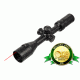 VISM Center Beam 3-9X42 Tactical Rifle Scope w/ Integrated Red Laser Sight