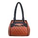 Vism Concealed Carry Braided Tote Bag, Brown w/Black Trim, BWF003