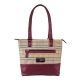 Vism Concealed Carry Woven Tote Bag, Burgundy, BWK002