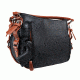 Vism Concealed Carry Quilted Hobo Bag-BLACK w/ BROWN, Black w/Brown, BWD002