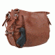 Vism Concealed Carry Quilted Hobo Bag/BROWN, Brown, BWD003