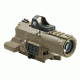 VISM ECO Prismatic Scope 4X Scope/Laser &amp; NAV LED/Green Micro Dot, Tan VECO434QRTG