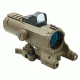 VISM ECO Prismatic Scope 4X Scope/Laser &amp; NAV LED/Green Micro Dot, Tan VECO434QRTG