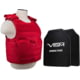 VISM Expert Plate Carrier Vest w/Two 11X14 LVL III+ Shooters Cut Hard Ballistic Plates, Med - 2XL, Red, BPLCVPCVX2963R-A