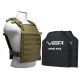 Vism Larger Fast Plate Carrier w/2 11x14in Level IIIA Shooters Cut Soft Ballistic Panels, Tan, BSLCVPCFL2995T-A