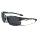 VISM Semi Rimless Temple Cutout Sunglasses, Camo Frame, Black Lens, Camo, VBP0164