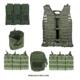 Zombie Zombat Kit, Green - with Vest and 5 Pouches