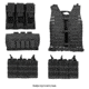 Zombie Dead Ops Kit, Black - with Vest and 4 Pouches